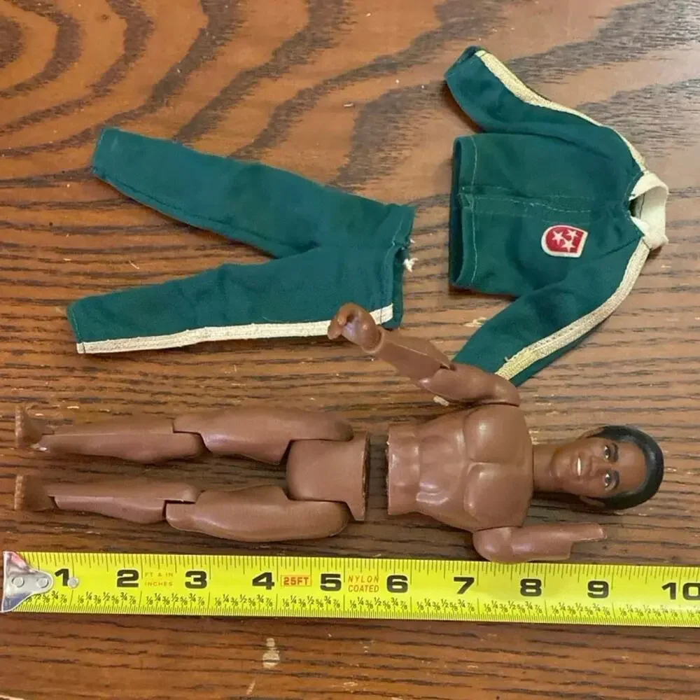 Big Jim Jack Olympic Green Warmup Suit on Shindana Toy Doll OJ Simpson READ FAIR